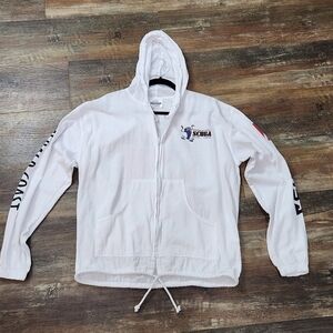 Vintage Authentic Cotton Seed Products Emerald Coast Scuba Destin FL Jacket SZ M